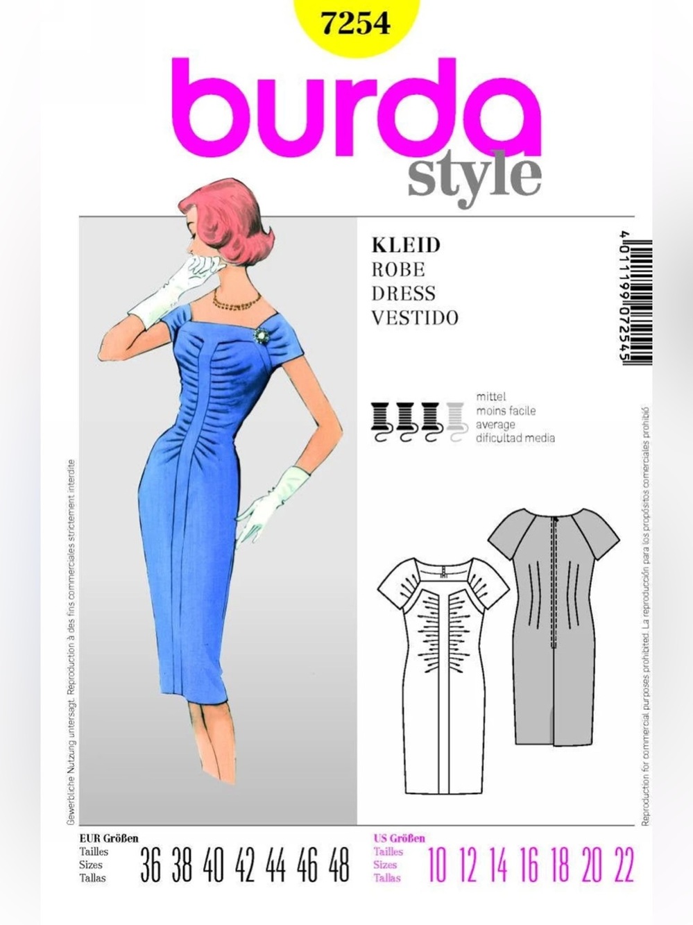 🧵 2 for 22$ 🧵 Burda Misses' Dress Sewing Pattern 7254